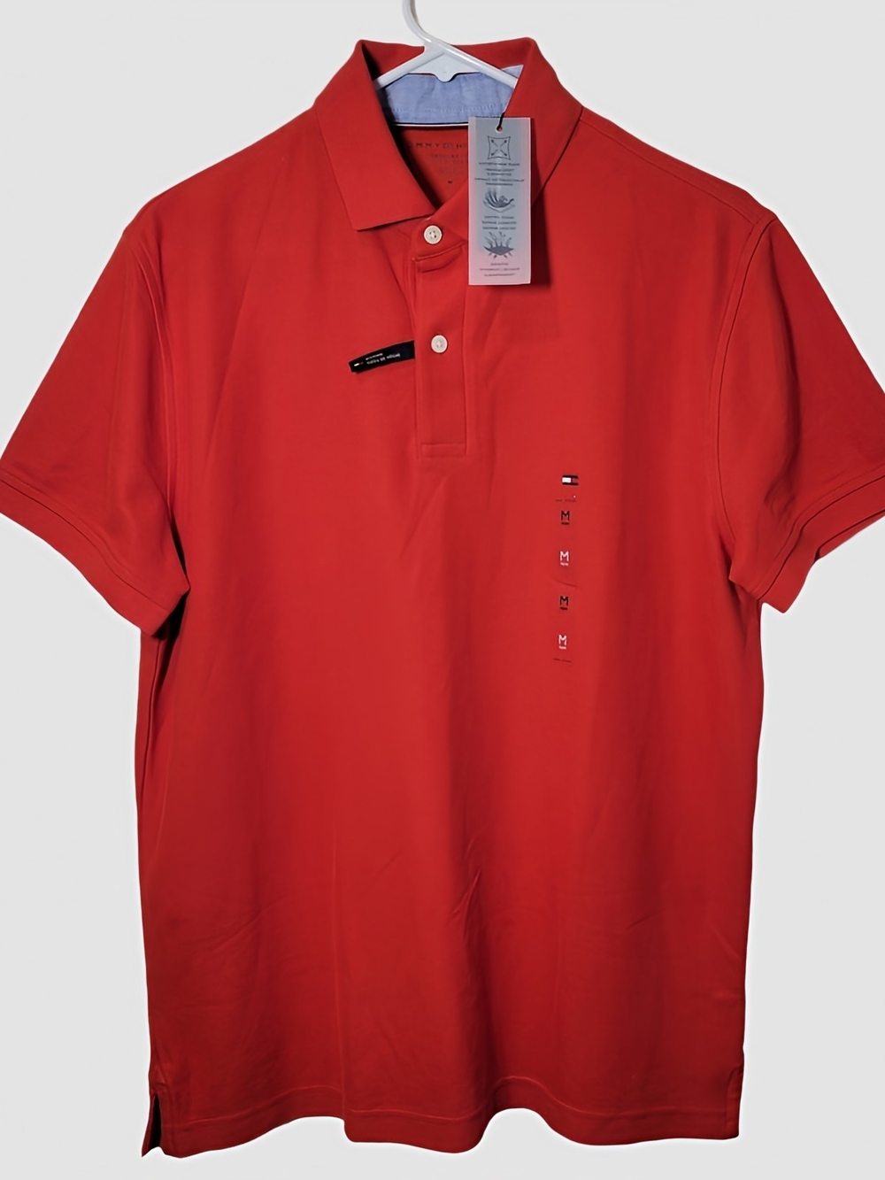 Tommy Hilfiger US Men's Med Classic Red Polo Shirt Golf Tennis Brand New W/Tags